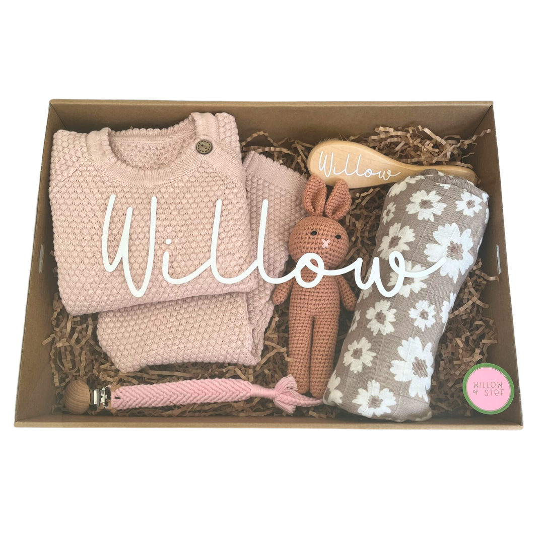 Girls Newborn Knit Box