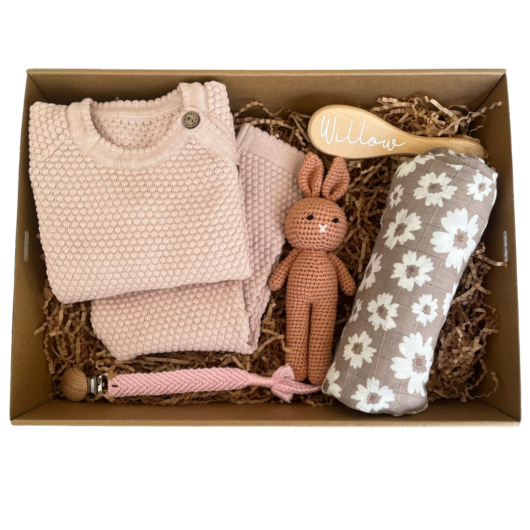 Girls Newborn Knit Box