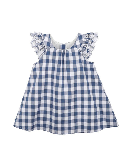 Bebe Hallie Cutwork Check Dress